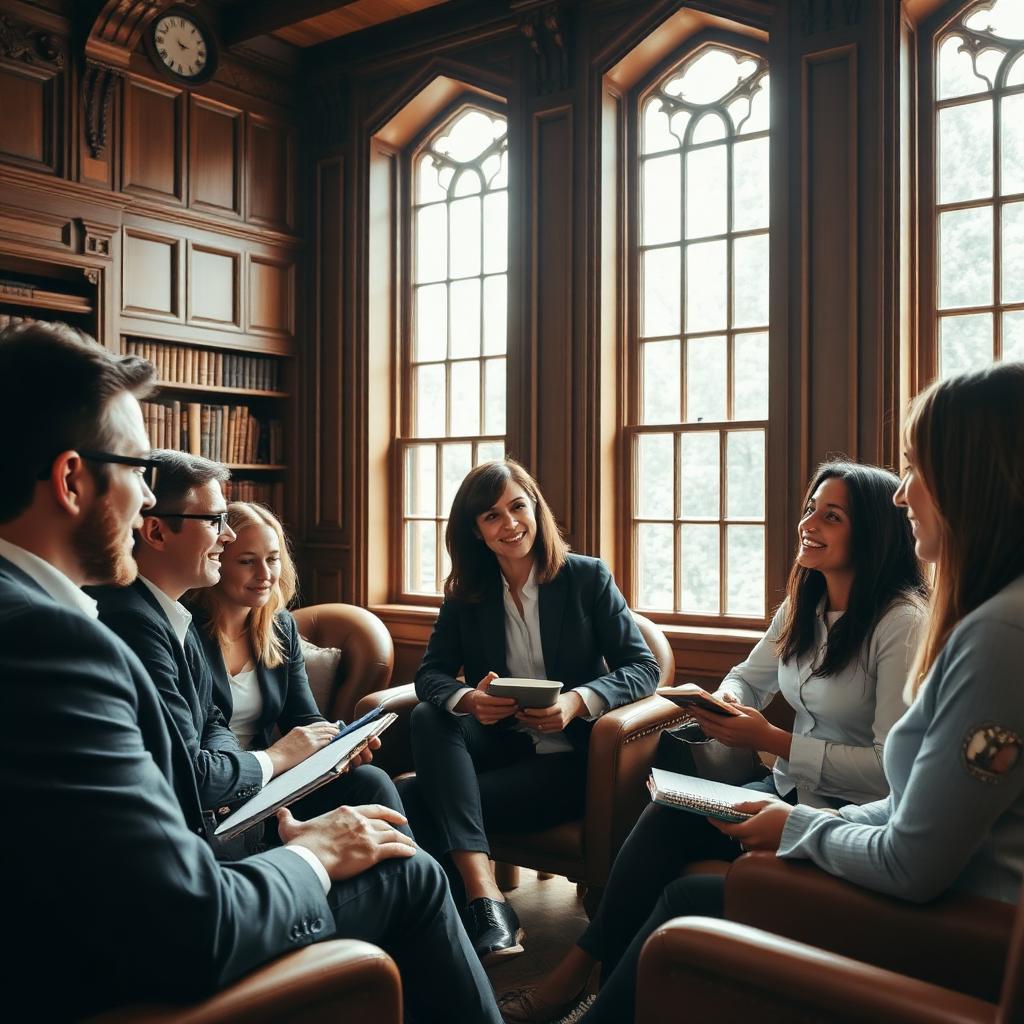 Peer conversations in the manor library